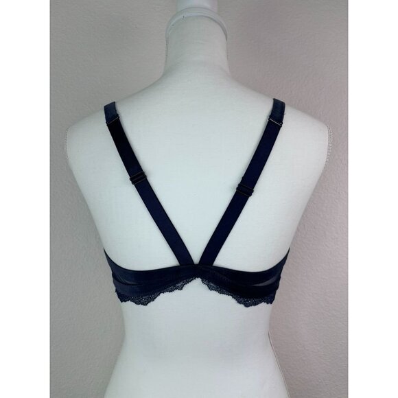 Victoria's Secret women's medium navy blue front close bralette wireless bra - Picture 5 of 8